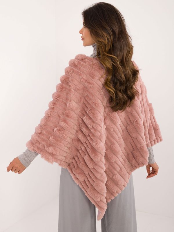 Wool Fashion Italia Poncho-AT-PN-2347.88-dark pink