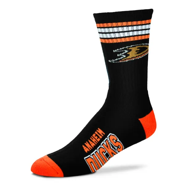 For Bare Feet Ponožky FBF 4 Stripes Crew NHL Anaheim Ducks, EUR 43-48