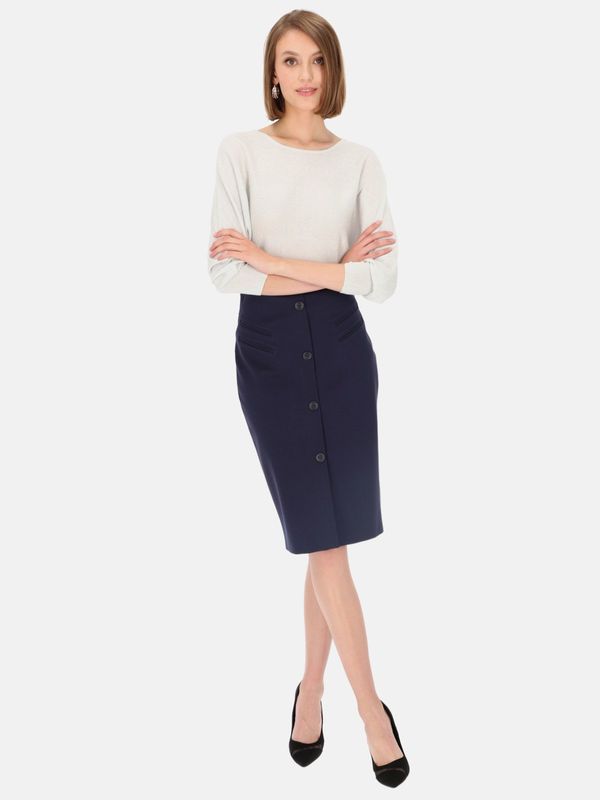 Potis & Verso Potis & Verso Woman's Skirt Venta Navy Blue