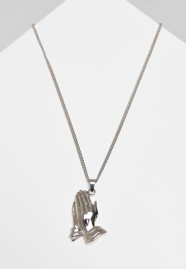 Urban Classics Pray Hands Necklace - Silver Color