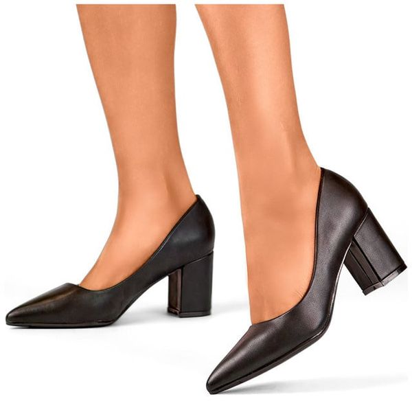 primohurt primohurt Black classic low-heeled pumps, women's shoes for the office