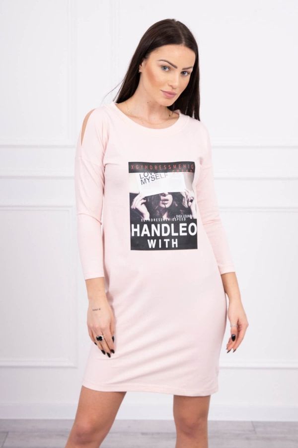 Kesi Printed dress Powder pink handle