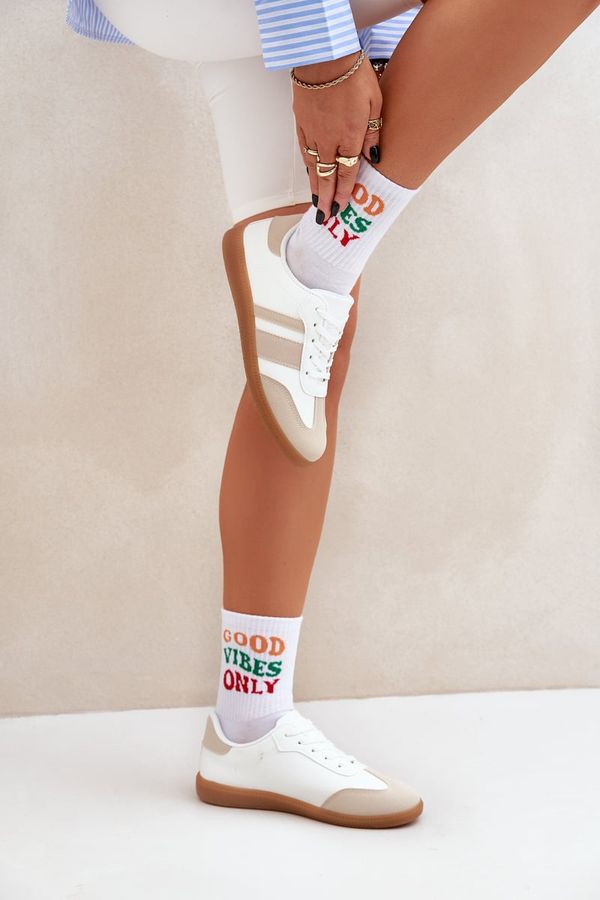 PS1 PS1 Low Women's Sneakers Made Of Eco Leather Beige-White Nonalorin