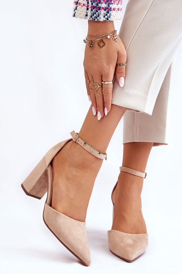 PS1 PS1 Suede Heel Pumps Beige Lexie