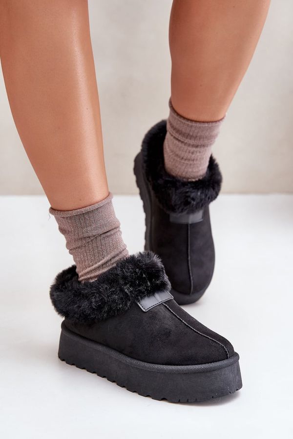 PS1 PS1 Women's Fur-Trimmed Snow Boots Black Rainsa