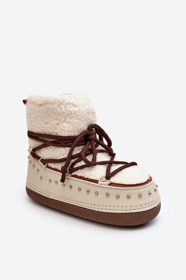 PS1 PS1 Women's Padded Snow Boots Beige Rohes