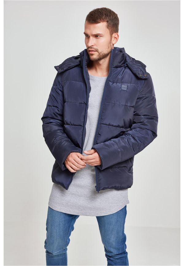 Urban Classics Puffer Navy Hooded Jacket