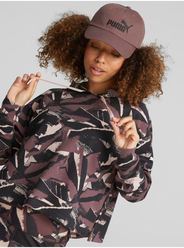 Puma Puma Black and Purple Women's Patterned Sports Hoodie - Women