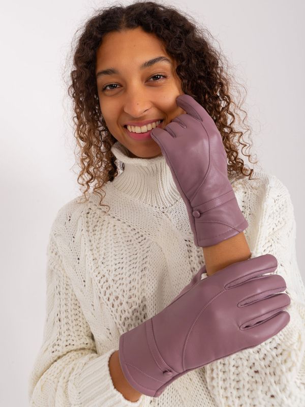 Fashionhunters Purple Elegant Touch Gloves
