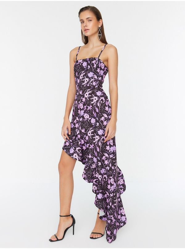 Trendyol Purple Floral Dress with Ruffle Trendyol - Women