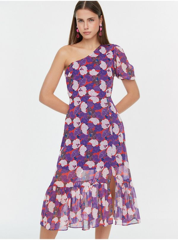 Trendyol Purple Floral Mididress Trendyol - Women