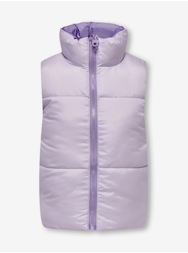 Only Purple girly double-sided quilted vest ONLY Ricky - Girls