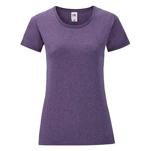 Fruit of the Loom Purple Iconic women's t-shirt in combed cotton Fruit of the Loom