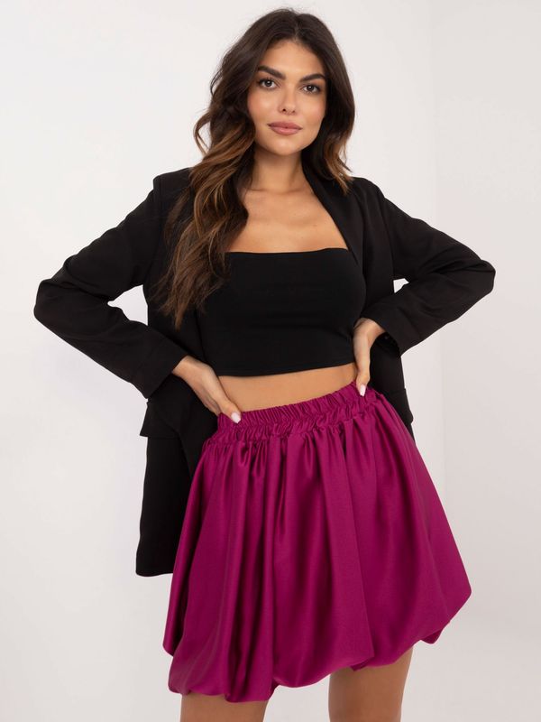 Fashionhunters Purple shiny mini skirt