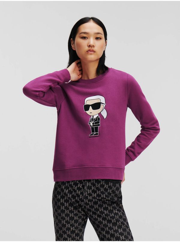 Karl Lagerfeld Purple Women's Sweatshirt KARL LAGERFELD - Women