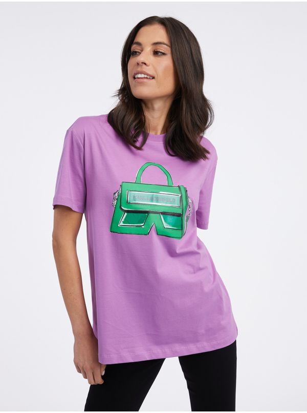 Karl Lagerfeld Purple women's T-shirt KARL LAGERFELD - Women