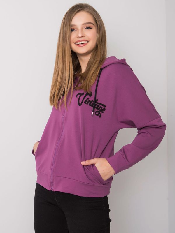 Fashionhunters Purple Zippered Hoodie by Diane