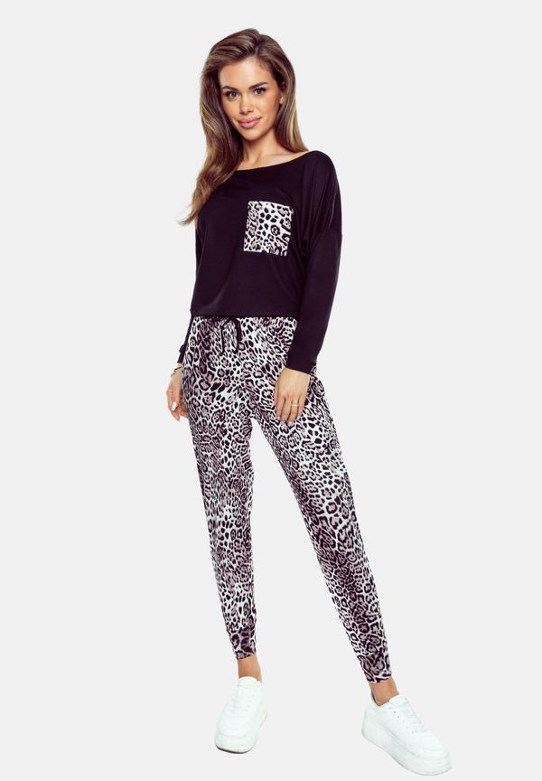 Eldar Pyjamas Eldar First Lady Sarina L/R S-XL black-leopard print 2