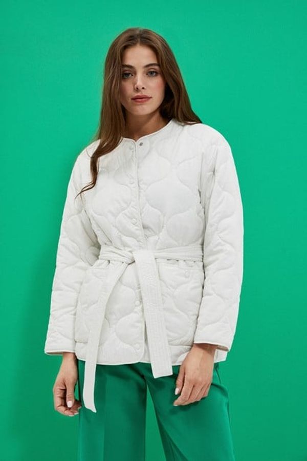 Moodo Quilted jacket with belt at the waist