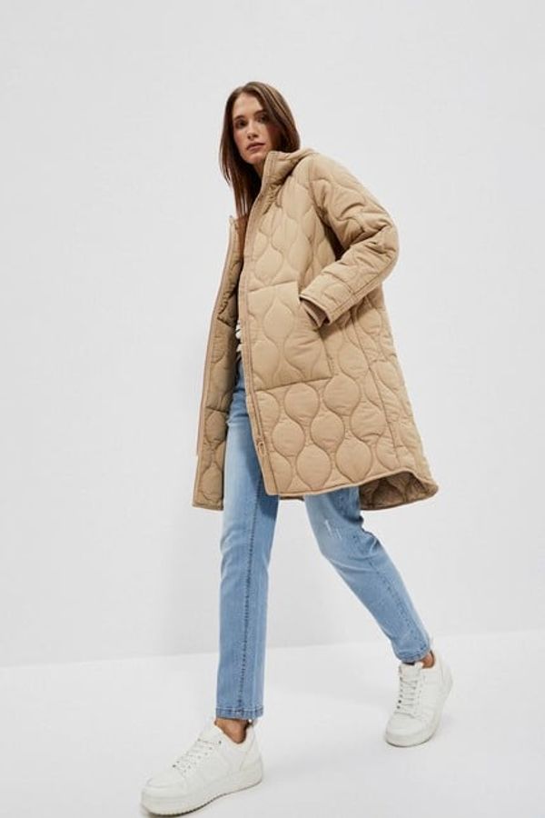 Moodo Quilted jacket with hood and pockets