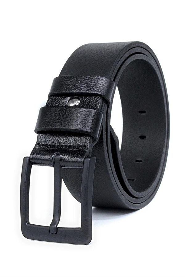 dewberry R9031 Dewberry Leather Mens Belt-BLACK