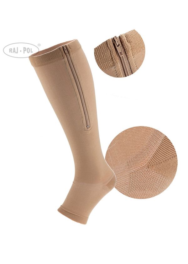 Raj-Pol Raj-Pol Woman's Knee Socks With Zipper 1 Grade