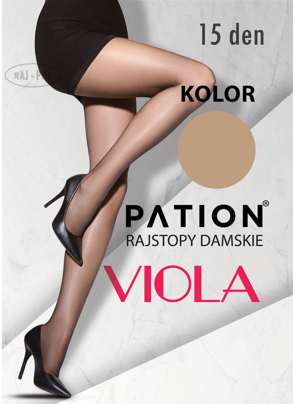 Raj-Pol Raj-Pol Woman's Tights Pation Viola 15 DEN