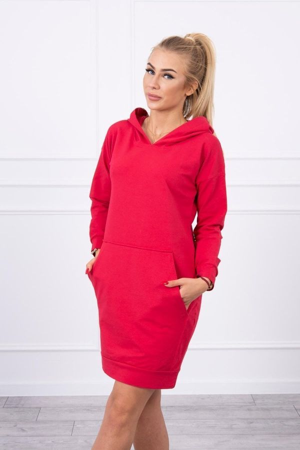 Kesi Raspberry dress with hood