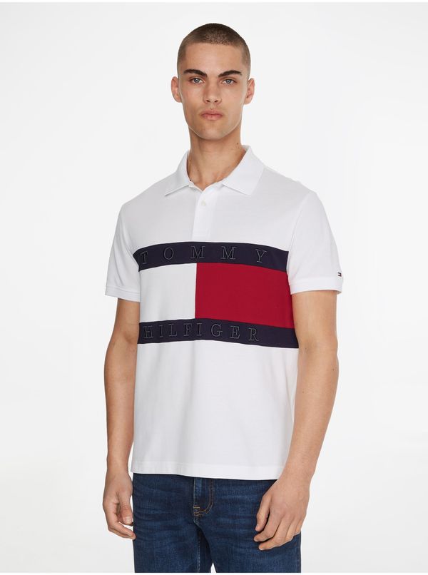 Tommy Hilfiger Red and white men's polo shirt Tommy Hilfiger - Men