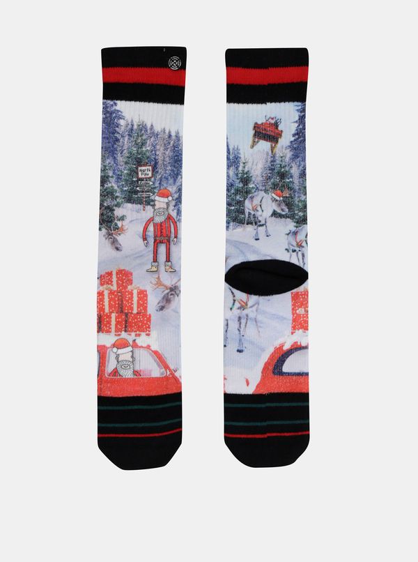 XPOOOS Red-blue men's socks with Christmas xpooos theme
