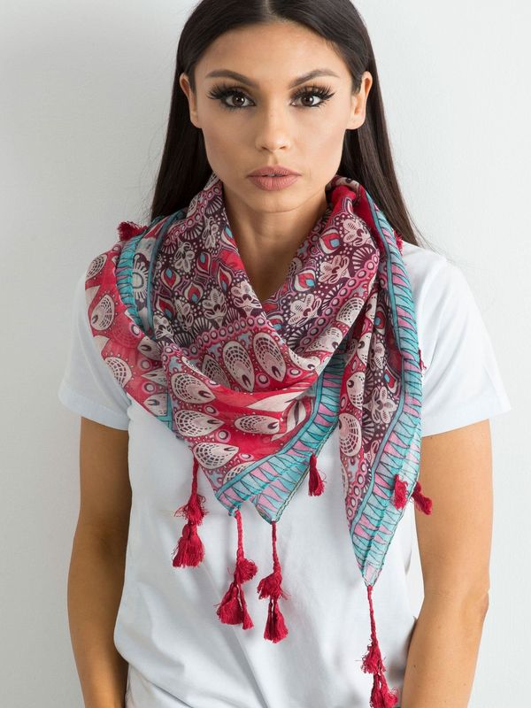 Fashionhunters Red ethnic scarf