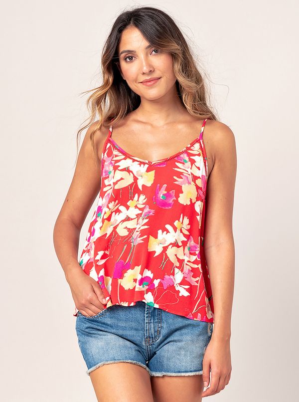 Rip Curl Red Floral Top Rip Curl - Women