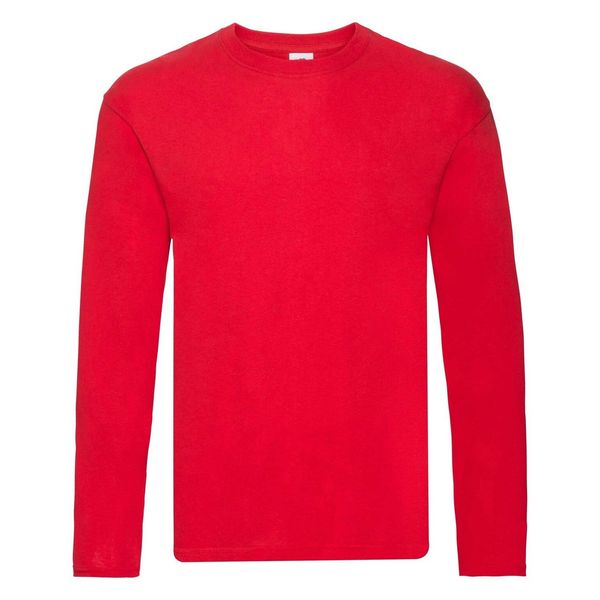 Fruit of the Loom Red Men's T-shirt Original Fruit of the Loom Sleeve