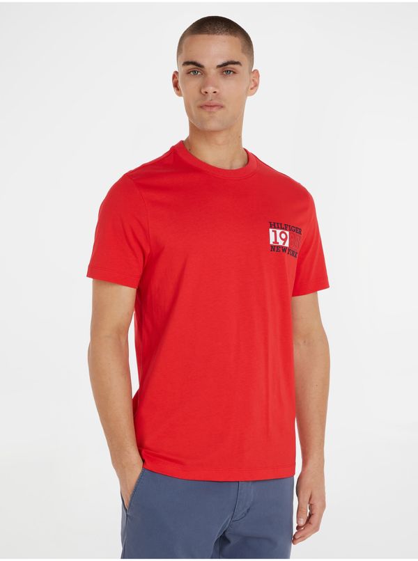 Tommy Hilfiger Red Men's T-Shirt Tommy Hilfiger - Men