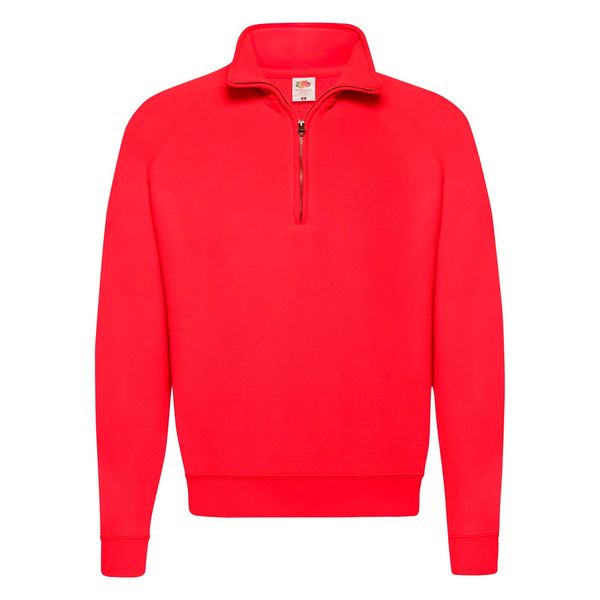 Fruit of the Loom Red Men's Zip Neck Sweat Fruit of the Loom