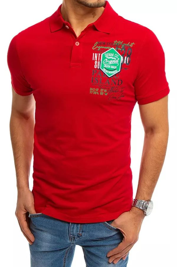 DStreet Red polo shirts with a Dstreet print
