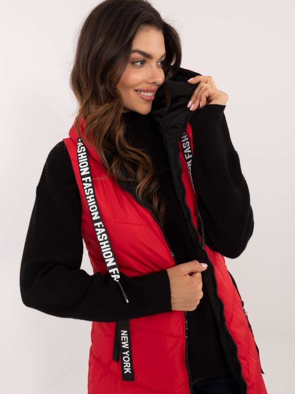 Factory Price Red reversible vest with drawstrings