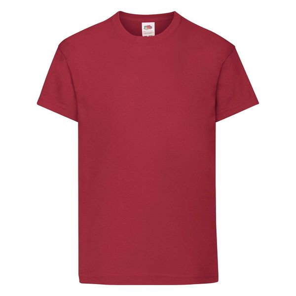 Fruit of the Loom Red T-shirt for Kids Original Fruit of the Loom