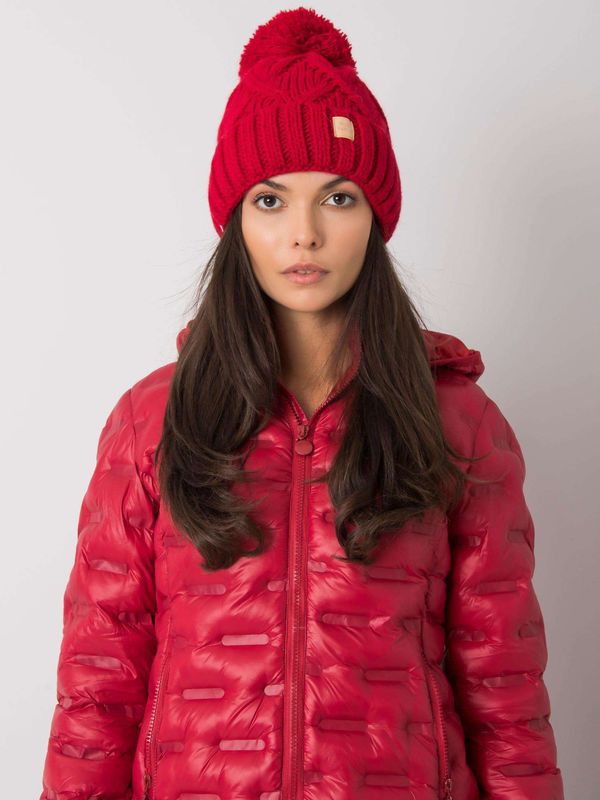 Fashionhunters Red warm winter cap