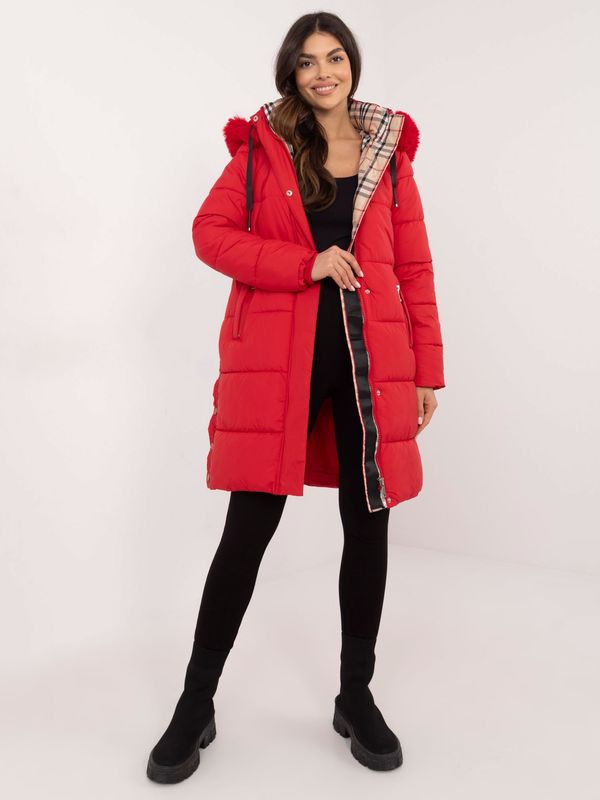 Fashionhunters Red winter jacket