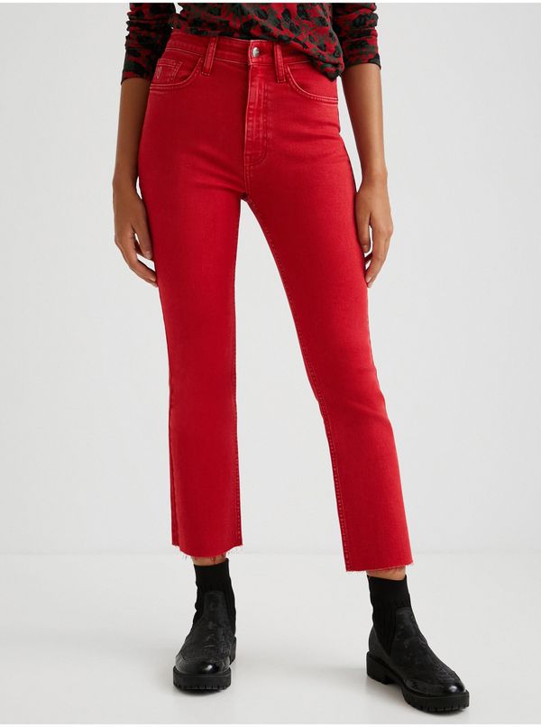 DESIGUAL Red Women's Cropped Bootcut Jeans Desigual Lainta - Women
