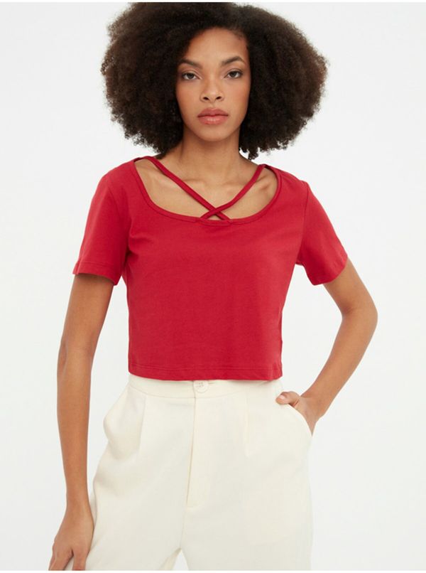 Trendyol Red Women's Cropped T-Shirt Trendyol - Women