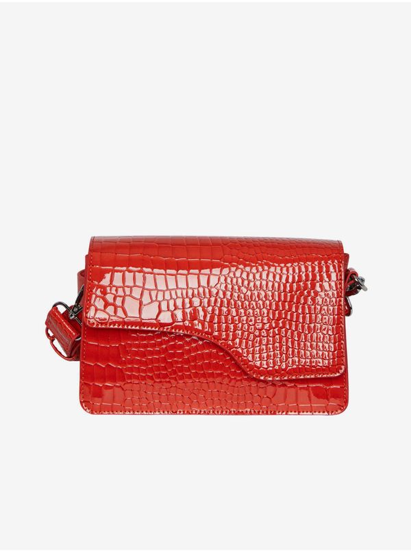 Pieces Red Women's Crossbody Bag with Crocodile Pattern Pieces Bunna - Women's