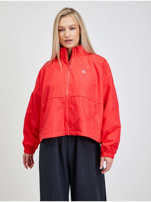 Calvin Klein Red Women's Loose Jacket with Calvin Klein Jeans Prints - Women