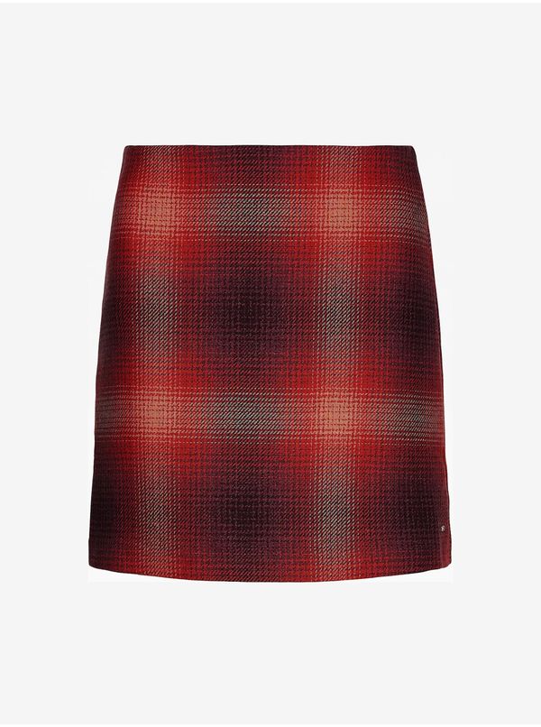 Tommy Hilfiger Red Women's Short Skirt with Wool Added Tommy Hilfiger Wool Shado - Women's