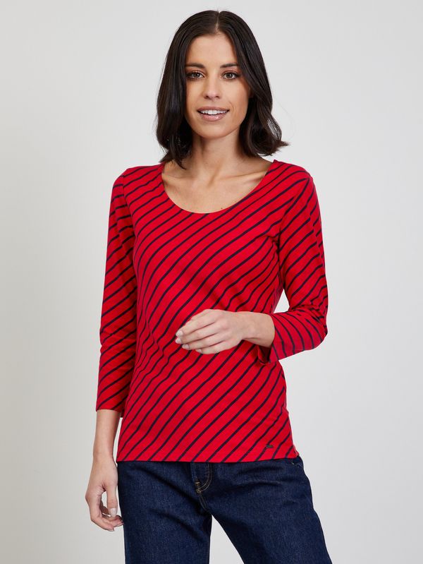 ZOOT.lab Red Women's Striped T-Shirt ZOOT Karin