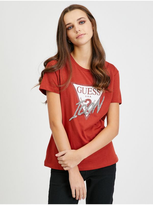 Guess Red Women's T-Shirt Guess - Women