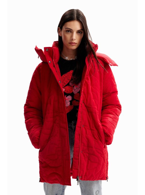 DESIGUAL Red women's winter jacket Desigual Tulip - Women