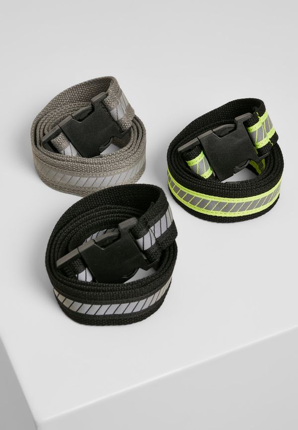 Urban Classics Reflective strip 3-pack blk/neonyellow/silv-blk-grey