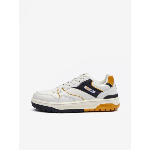 Replay Replay Shoes Scarpa Off Wht Black Yellow - Men